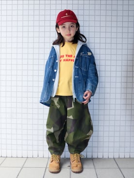 「p.premier（ピードットプルミエ）のアイテム」を使った、REOさん（キッズ・125cm）の春コーディネート