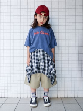 「CONVERSE（コンバース）のアイテム」を使った、REOさん（キッズ・125cm）の春コーディネート