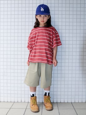 「PAIRMANON STREET（ペアマノンストリート）のアイテム」を使った、REOさん（キッズ・125cm）の春コーディネート