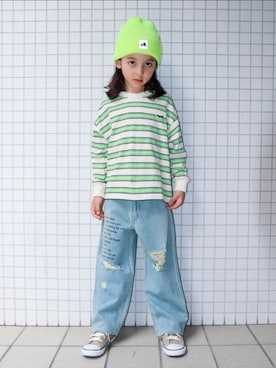 「CONVERSE（コンバース）のアイテム」を使った、REOさん（キッズ・125cm）の春コーディネート