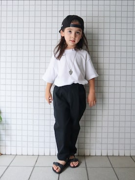 「BREEZE（ブリーズ）のアイテム（サンダル）」を使った、REOさん（キッズ・110cm）の夏コーディネート