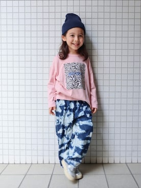 「BIG FIELD（ビッグフィールド）のアイテム（パンツ）」を使った、REOさん（キッズ・110cm）の秋コーディネート