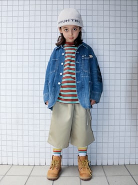 「p.premier（ピードットプルミエ）のアイテム」を使った、REOさん（キッズ・125cm）の春コーディネート