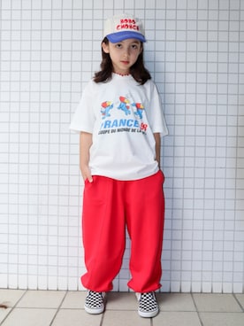「BOBO CHOSES（ボボショーズ）のアイテム」を使った、REOさん（キッズ・125cm）の夏コーディネート