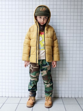 「こども ビームス（コドモビームス）のアイテム」を使った、REOさん（キッズ・120cm）の冬コーディネート
