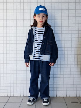 「BREEZE（ブリーズ）のアイテム」を使った、REOさん（キッズ・125cm）の春コーディネート