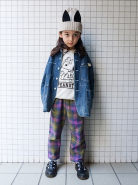 「アイテム（ジャケット/アウター）」を使った、REOさん（キッズ・120cm）の秋コーディネート