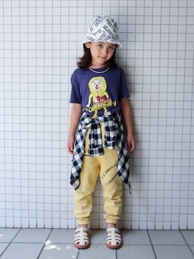 「igor（イゴール）の＜igor＞NICO CARAMELO / キッズ 14cm-19cm（サンダル）」を使った、REOさん（キッズ・120cm）の夏コーディネート