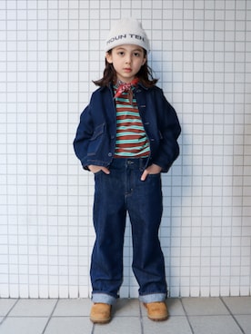 「p.premier（ピードットプルミエ）のアイテム」を使った、REOさん（キッズ・125cm）の春コーディネート