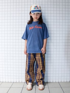 「BOBO CHOSES（ボボショーズ）のアイテム」を使った、REOさん（キッズ・125cm）の夏コーディネート