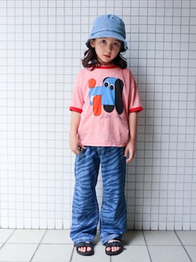 「devirock（デビロック）のアイテム」を使った、REOさん（キッズ・120cm）の夏コーディネート