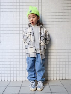 「ZARA KIDSのアイテム（帽子）」を使った、REOさん（キッズ・110cm）の冬コーディネート