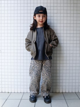 「アイテム（ブルゾン）」を使った、REOさん（キッズ・120cm）の秋コーディネート