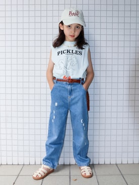 「BOBO CHOSES（ボボショーズ）のアイテム」を使った、REOさん（キッズ・125cm）の夏コーディネート