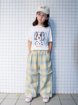 「BOBO CHOSES（ボボショーズ）のアイテム」を使った、REOさん（キッズ・125cm）の夏コーディネート