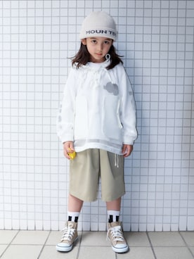「CONVERSE（コンバース）のアイテム」を使った、REOさん（キッズ・125cm）の春コーディネート