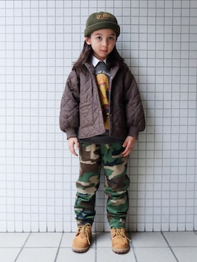 「アイテム（ジャケット/アウター）」を使った、REOさん（キッズ・120cm）の秋コーディネート