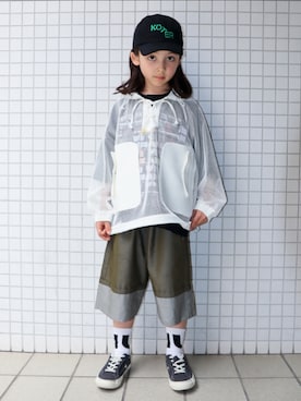 「nunuforme（ヌヌ）のアイテム」を使った、REOさん（キッズ・125cm）の春コーディネート