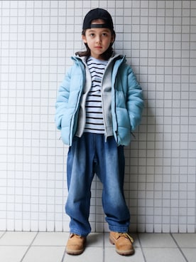 「CIAOPANIC TYPY（チャオパニックティピー）のアイテム」を使った、REOさん（キッズ・120cm）の冬コーディネート