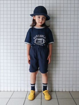 「Onitsuka Tiger（オニツカタイガー）のアイテム」を使った、REOさん（キッズ・110cm）の夏コーディネート