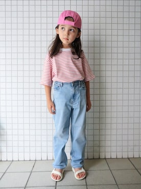 「BREEZE（ブリーズ）のアイテム（サンダル）」を使った、REOさん（キッズ・110cm）の夏コーディネート