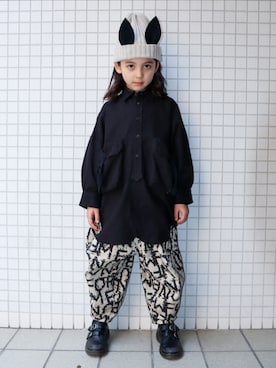 「GRISのアイテム」を使った、REOさん（キッズ・125cm）の春コーディネート