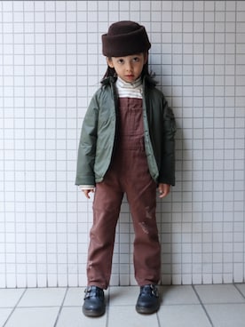 「UNIQLO（ユニクロ）のアイテム（ジャケット/アウター）」を使った、REOさん（キッズ・120cm）の冬コーディネート
