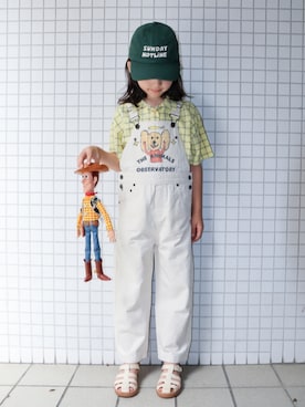 「BOBO CHOSES（ボボショーズ）のアイテム」を使った、REOさん（キッズ・125cm）の夏コーディネート