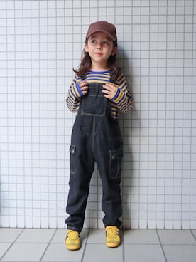 「Onitsuka Tiger（オニツカタイガー）のアイテム」を使った、REOさん（キッズ・110cm）の秋コーディネート