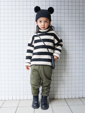 「no brand（ノーブランド）のアイテム」を使った、REOさん（キッズ・110cm）の冬コーディネート