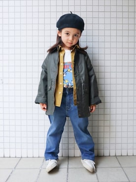 「ZARA（ザラ）のアイテム（ジャケット/アウター）」を使った、REOさん（キッズ・110cm）の冬コーディネート