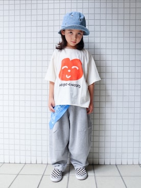 「アイテム（シューズ）」を使った、REOさん（キッズ・120cm）の夏コーディネート