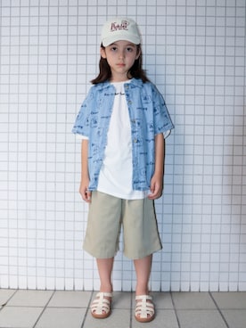「BOBO CHOSES（ボボショーズ）のアイテム」を使った、REOさん（キッズ・125cm）の夏コーディネート