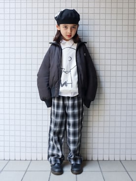 「pairmanon（ペアマノン）のアイテム」を使った、REOさん（キッズ・120cm）の冬コーディネート