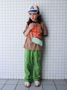「igor（イゴール）の＜igor＞NICO CARAMELO / キッズ 14cm-19cm（サンダル）」を使った、REOさん（キッズ・120cm）の夏コーディネート