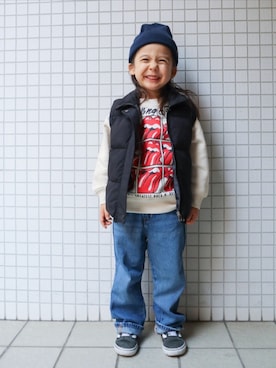 「新星WEARISTAにエントリー」｜REOさん（キッズ・110cm）の冬コーディネート