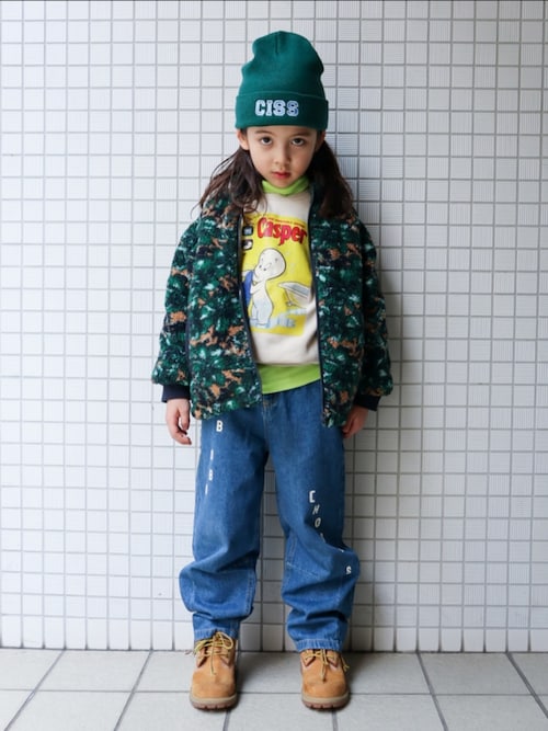 WEB限定】【KIDS】【ユニセックス】総柄ボアブルゾン《ジュニアサイズ