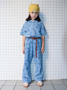 「BOBO CHOSES（ボボショーズ）のアイテム」を使った、REOさん（キッズ・125cm）の夏コーディネート
