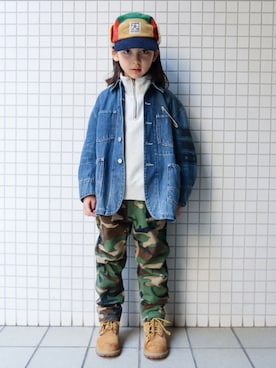 「GRISのアイテム」を使った、REOさん（キッズ・120cm）の冬コーディネート