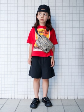 「KEEN（キーン）のアイテム」を使った、REOさん（キッズ・125cm）の夏コーディネート