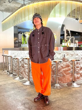 「ファッションを楽しもう」｜「アイテム（ニットキャップ/ビーニー）」を使った、K.Dさん（メンズ・176cm）の冬コーディネート