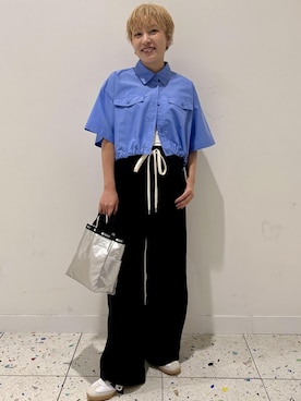 「ADAM ET ROPE'（アダムエロペ）のアイテム」を使った、kaedekanoさん（レディース・155cm）の夏コーディネート
