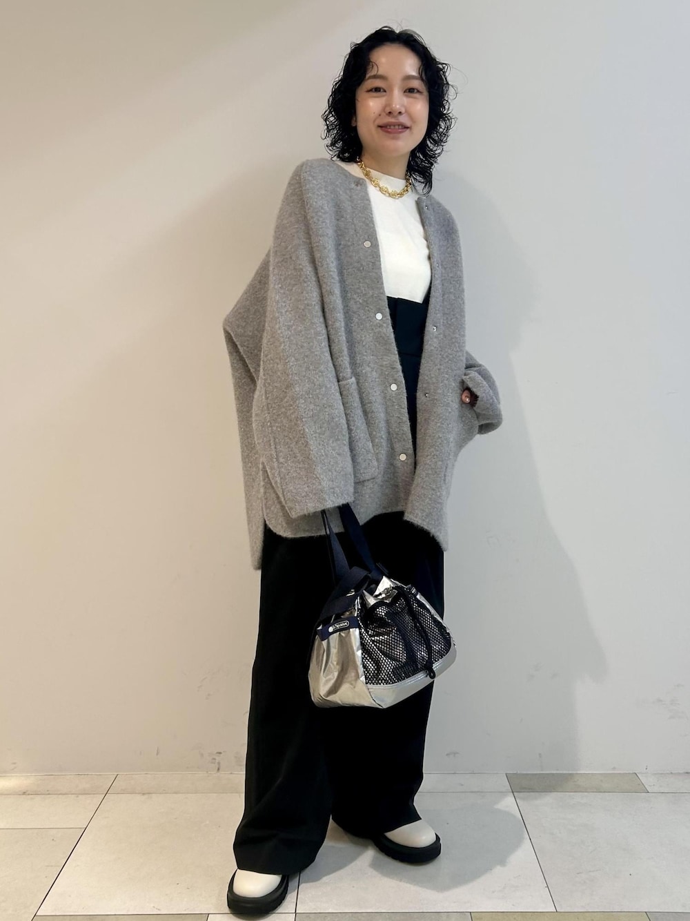 サステナブル】ダブルフェイスニットミドル丈カーディガンを使った人気