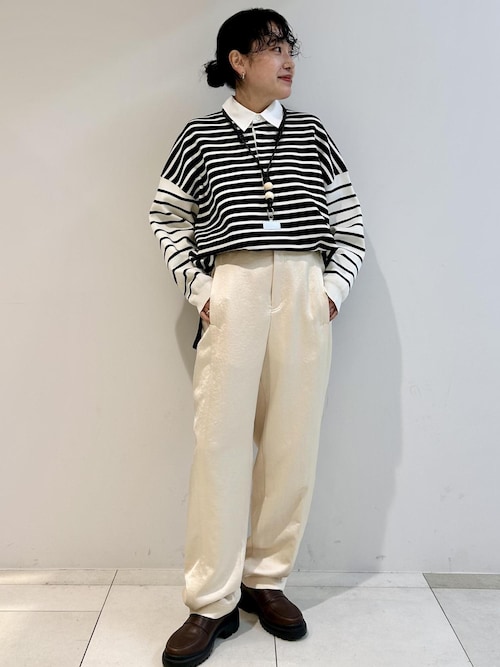 adam et rope アダムエロペ サテン パンツ