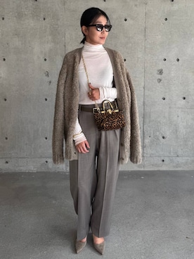 「アイテム（スラックス）」を使った、hirocoさん（レディース・162cm・40代）の秋コーディネート