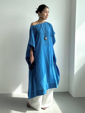 「Chaos（カオス）のChaos(カオス)/ ヘスティアパンツ（その他パンツ、ホワイト系）」を使った、hirocoさん（レディース・162cm）の夏コーディネート