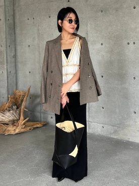 「アイテム（スカート）」を使った、hirocoさん（レディース・162cm・40代）の夏コーディネート
