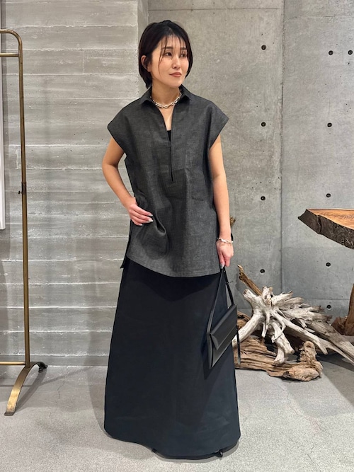 Chaosカオスブラック バナージャージープルオーバー &スカート2点セット 美品】chaosカオス バナージャージプルオーバー スカートセット 黒