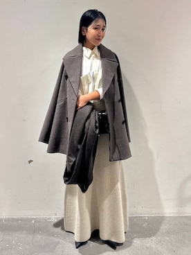 「アイテム（ピーコート）」を使った、hirocoさん（レディース・162cm）の秋コーディネート
