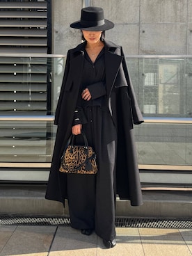 「アイテム（ステンカラーコート）」を使った、hirocoさん（レディース・162cm・40代）の秋コーディネート